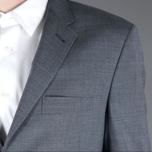 PAUL Smith London 100% Wool Dark Grey One Button Suit Blazer Size 48/M